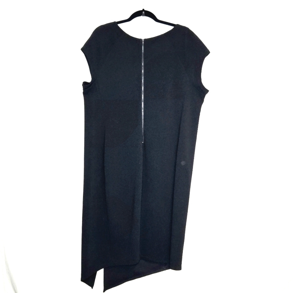 Cato Black Sheath Style Asymetrical hem Dress. 18W - Picture 11 of 13
